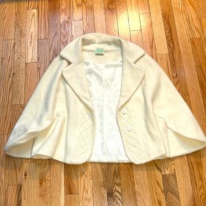 Aran Isles Knitwear 100%wool poncho / cape sweater